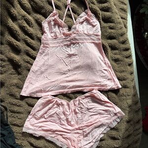Victoria's Secret Pink Lace Chemi Set